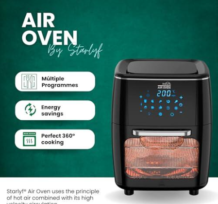 Horno freidora de aire de 12 L de capacidad